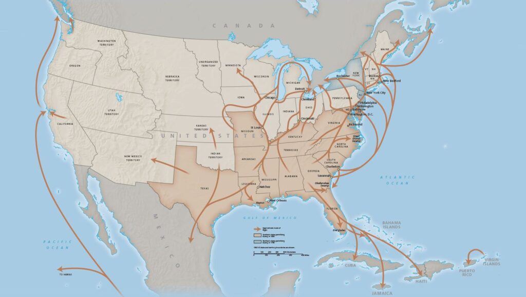 Map Of The Underground Railroad September Is International Underground Railroad Month - Us/Icomos